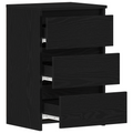 vidaXL Nightstand in Black Oak - 40x35x62.5 cm, Made from Engineered Wood