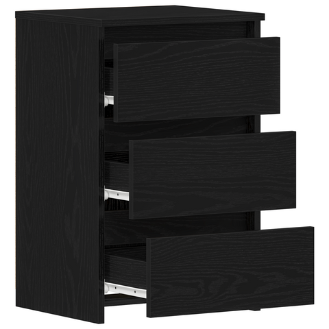 vidaXL Nightstand in Black Oak - 40x35x62.5 cm, Made from Engineered Wood