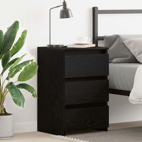 vidaXL Nightstand in Black Oak - 40x35x62.5 cm, Made from Engineered Wood