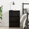 vidaXL Nightstand in Black Oak - 40x35x62.5 cm, Made from Engineered Wood