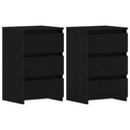 vidaXL Nightstands 2 pcs Black Oak 40x35x62.5 cm Made of Engineered Wood