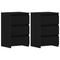 vidaXL Nightstands 2 pcs Black Oak 40x35x62.5 cm Made of Engineered Wood