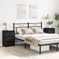 vidaXL Nightstands 2 pcs Black Oak 40x35x62.5 cm Made of Engineered Wood
