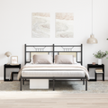vidaXL Bedside Tables Set of 2 Black Oak Engineered wood 40x30x40