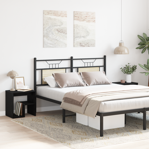 vidaXL Bedside Tables Set of 2 Black Oak Engineered wood 40x30x40