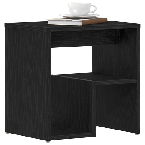 vidaXL Bedside Tables Set of 2 Black Oak Engineered wood 40x30x40