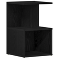 vidaXL Black Oak Nightstand, 35x35x55 cm, Made from Engineered Wood