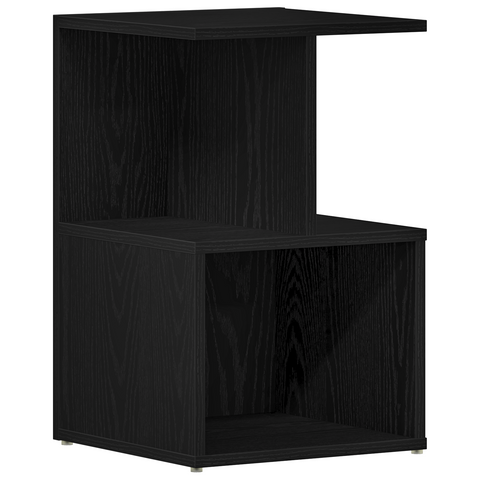 vidaXL Black Oak Nightstand, 35x35x55 cm, Made from Engineered Wood