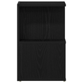 vidaXL Black Oak Nightstand, 35x35x55 cm, Made from Engineered Wood