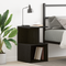 vidaXL Black Oak Nightstand, 35x35x55 cm, Made from Engineered Wood