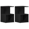 vidaXL Nightstands 2 pcs Black Oak 35x35x55 cm Engineered Wood