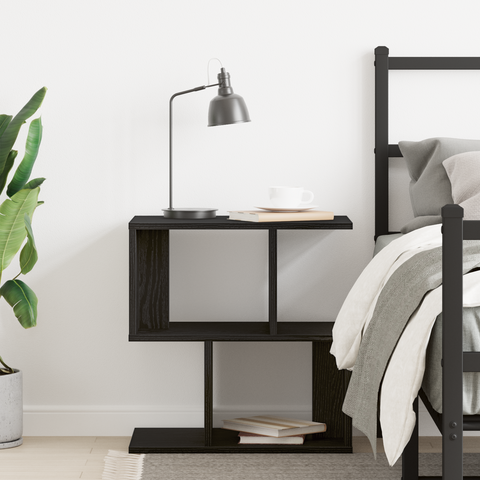 vidaXL Bedside Cabinet Black Oak 50x30x51,5 cm Engineered Wood