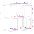 vidaXL Bedside Cabinet 2 pcs Black Oak 50x30x51,5 cm Engineered Wood