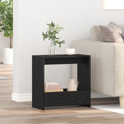 vidaXL Side Table Black Oak 50x26x50 cm Engineered Wood