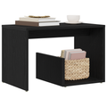 vidaXL Side Table Black Oak 59x36x38 cm Engineered Wood