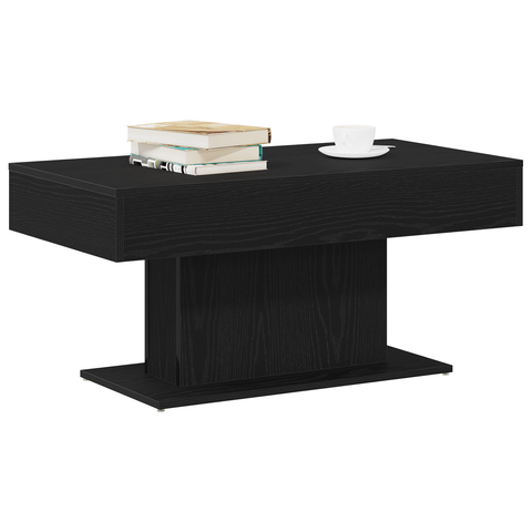 vidaXL Black Oak Coffee Table - 96x50x45 cm, Made from Engineered Wood