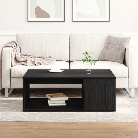 vidaXL Coffee Table Black Oak 90x67x33 cm Engineered Wood