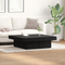 vidaXL Black Oak Coffee Table 90x90x28 cm Made from Engineered Wood