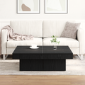 vidaXL Black Oak Coffee Table 90x90x28 cm Made from Engineered Wood