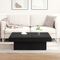 vidaXL Black Oak Coffee Table 90x90x28 cm Made from Engineered Wood
