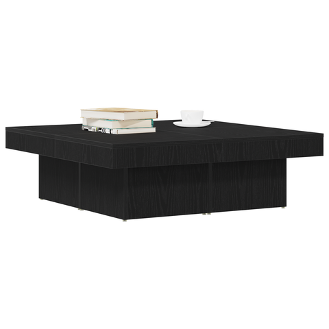 vidaXL Black Oak Coffee Table 90x90x28 cm Made from Engineered Wood