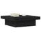 vidaXL Black Oak Coffee Table 90x90x28 cm Made from Engineered Wood