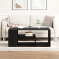 vidaXL Coffee Table Black Oak 100x50x40 cm Engineered Wood