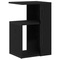 vidaXL Side Table Black Oak 36x30x56 cm Engineered Wood