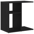 vidaXL Side Table - Black Oak, 50x30x50 cm, Engineered Wood