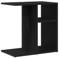 vidaXL Side Table - Black Oak, 50x30x50 cm, Engineered Wood