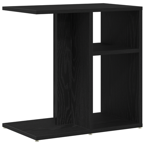 vidaXL Side Table - Black Oak, 50x30x50 cm, Engineered Wood