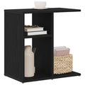 vidaXL Side Table - Black Oak, 50x30x50 cm, Engineered Wood