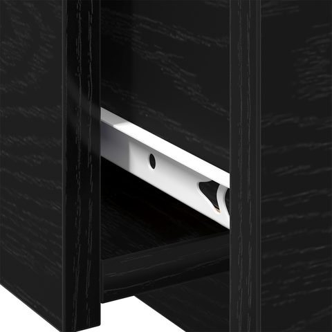 vidaXL Black Oak Coffee Table - 90x60x31 cm, Made from Engineered Wood