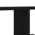 vidaXL Black Oak Wall-Mounted TV Shelf - 125x18x23 cm, Made from Engineered Wood