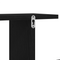 vidaXL Black Oak Wall-Mounted TV Shelf - 125x18x23 cm, Made from Engineered Wood