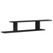 vidaXL Black Oak Wall-Mounted TV Shelf - 125x18x23 cm, Made from Engineered Wood