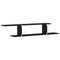 vidaXL Black Oak Wall-Mounted TV Shelf - 125x18x23 cm, Made from Engineered Wood
