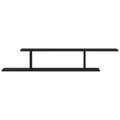 vidaXL Black Oak Wall-Mounted TV Shelf - 125x18x23 cm, Made from Engineered Wood