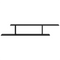 vidaXL Black Oak Wall-Mounted TV Shelf - 125x18x23 cm, Made from Engineered Wood