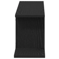 vidaXL Black Oak Wall-Mounted TV Shelf - 125x18x23 cm, Made from Engineered Wood