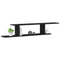 vidaXL Black Oak Wall-Mounted TV Shelf - 125x18x23 cm, Made from Engineered Wood