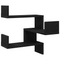 vidaXL Wall Corner Shelf with Shelf 2 pcs Black oak 40 x 40 x 49.5 cm