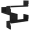 vidaXL Wall Corner Shelf with Shelf 2 pcs Black oak 40 x 40 x 49.5 cm