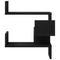 vidaXL Wall Corner Shelf with Shelf 2 pcs Black oak 40 x 40 x 49.5 cm