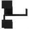 vidaXL Wall Corner Shelf with Shelf 2 pcs Black oak 40 x 40 x 49.5 cm