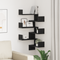 vidaXL Wall Corner Shelf with Shelf 2 pcs Black oak 40 x 40 x 49.5 cm