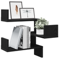 vidaXL Wall Corner Shelf with Shelf 2 pcs Black oak 40 x 40 x 49.5 cm