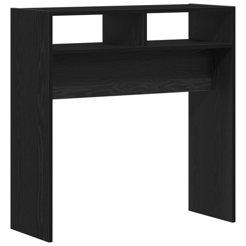 vidaXL Black Oak Console Table - 78x30x80 cm - Made from Engineered Wood