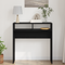 vidaXL Black Oak Console Table - 78x30x80 cm - Made from Engineered Wood