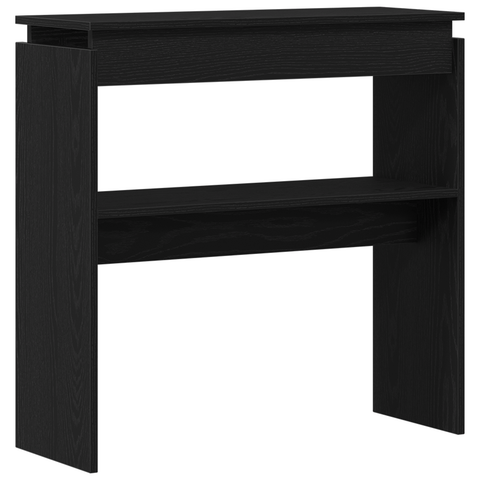 vidaXL Black Oak Console Table - 80x30x80 cm - Engineered Wood
